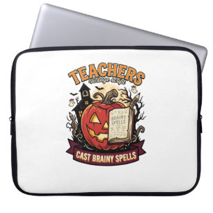 Halloween-Lehrer-Gehirn-Magie Laptopschutzhülle