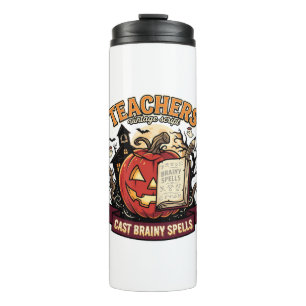Halloween-Lehrer-Gehirn-Magie Thermosbecher