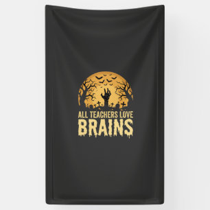 Halloween-Lehrer-Gehirne Banner
