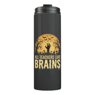 Halloween-Lehrer-Gehirne Thermosbecher