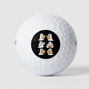 Halloween-Lehrer-Geist-Lesebücher-Bibliothekar Golfball
