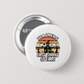 Halloween-Lehrer Grusel Intelligenz Button (Vorne & Hinten)