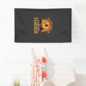 Halloween-Lehrer-Hexenkatze-Design Banner (Insitu)