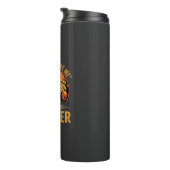 Halloween-Lehrer-Hexenkatze-Design Thermosbecher (Nach rechts gedreht)
