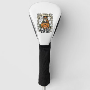Halloween-Lehrer-Kürbis-Eule-Vintage-Schul-Shirt Golf Headcover
