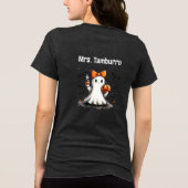 Halloween-Lehrer "Lest ein gutes Buch" Ghost Bow Tri-Blend Shirt (Rückseite)