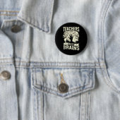 halloween lehrer Liebe Gehirn Zombie Schule Button (Beispiel)