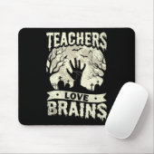 halloween lehrer Liebe Gehirn Zombie Schule Mousepad (Mit Mouse)