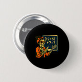 Halloween-Lehrer Sechs Sieben Meme 6 7 Skelett Sok Button (Vorne & Hinten)