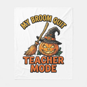 Halloween-Lehrer-Shirt Lustiges Besen-Problem-Desi Fleecedecke
