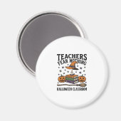 Halloween-Lehrer-Shirt mit Hexen-Büchern_1 Magnet (Vorderseite/Rückseite)