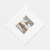 Halloween-Lehrer-Shirt mit Hexen-Büchern_1 Serviette (Ecke)