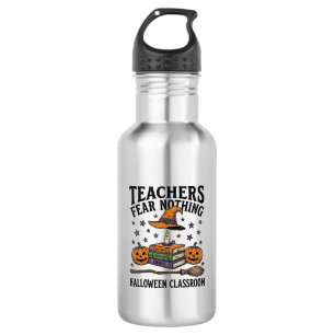 Halloween-Lehrer-Shirt mit Hexenbüchern_1 Edelstahlflasche