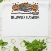 Halloween-Lehrer-Shirt mit Hexenbüchern_1 Geschirrtuch (Gefaltet)