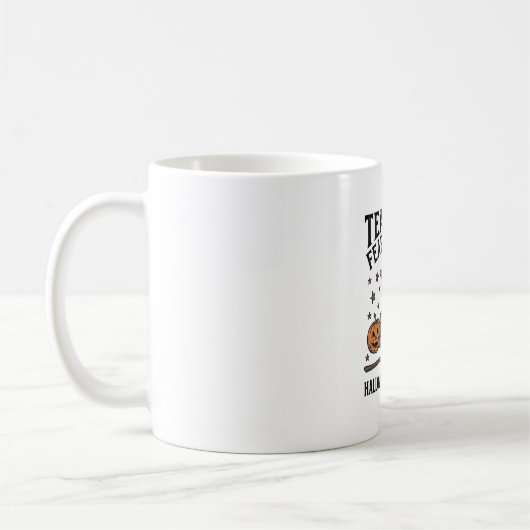 Halloween-Lehrer-Shirt mit Hexenbüchern_1 Kaffeetasse (Links)
