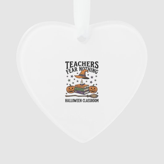 Halloween-Lehrer-Shirt mit Hexenbüchern_1 Ornament (Vorderseite)