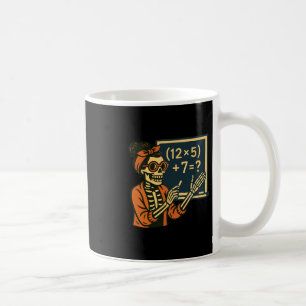 Halloween-Lehrer Six Seven Meme 6 7 Skelett Grusel Kaffeetasse