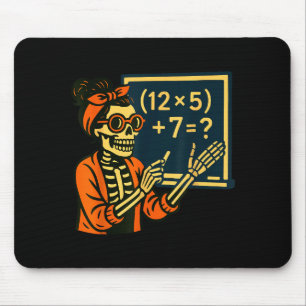 Halloween-Lehrer Six Seven Meme 6 7 Skelett Soky Mousepad