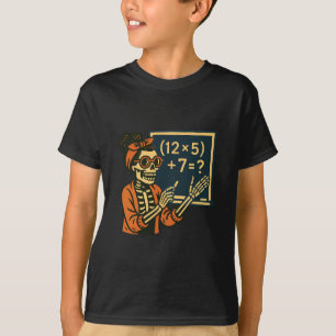 Halloween-Lehrer Six Seven Meme 6 7 Skelett Spoo T-Shirt