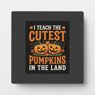 Halloween-Lehrer süßestes Kürbis-Design_1 Fotoplatte