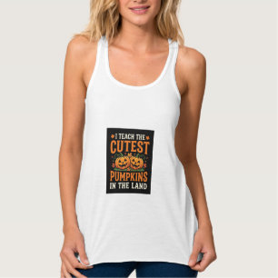 Halloween-Lehrer süßestes Kürbis-Design_1 Tank Top