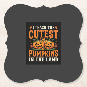 Halloween-Lehrer süßestes Kürbis-Design_1 Untersetzer