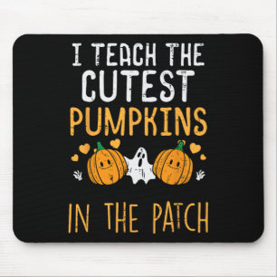 Halloween-Lehrer Unterrichten Niedliche Kürbis fal Mousepad