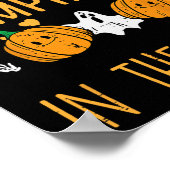 Halloween-Lehrer Unterrichten Niedliche Kürbis fal Poster (Ecke)