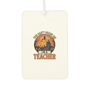 Halloween-Lehrer Vintage Lustig Gruselig Schule De Autolufterfrischer