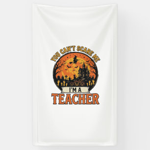 Halloween-Lehrer Vintage Lustig Gruselig Schule De Banner