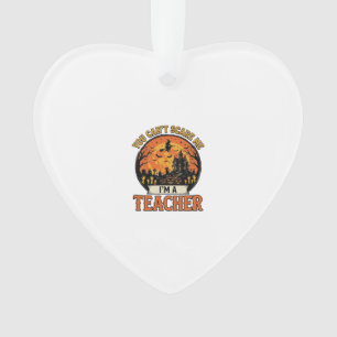 Halloween-Lehrer Vintage Lustig Gruselig Schule De Ornament