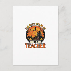 Halloween-Lehrer Vintage Lustig Gruselig Schule De Postkarte