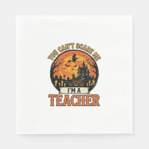 Halloween-Lehrer Vintage Lustig Gruselig Schule De Serviette
