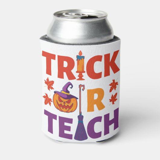 Halloween-Lehrertrick oder -Unterricht Dosenkühler (Kanne Rückseite)