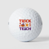 Halloween-Lehrertrick oder -Unterricht Golfball (Vorderseite)