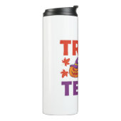 Halloween-Lehrertrick oder -Unterricht Thermosbecher (Nach links gedreht)