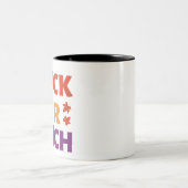 Halloween-Lehrertrick oder -Unterricht Zweifarbige Tasse (Mittel)