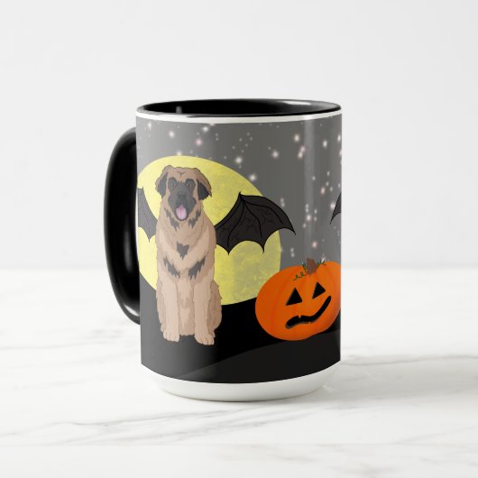 Halloween Leonberger Tasse (Vorderseite Links)