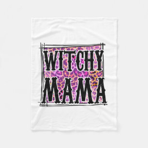 Halloween Leopard Hexen-Mama Geburtstag Fleecedecke