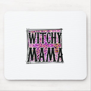 Halloween Leopard Hexen-Mama Geburtstag Mousepad