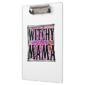Halloween Leopard Witchy Mama Birthday Klemmbrett (Links)