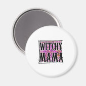 Halloween Leopard Witchy Mama Birthday Magnet (Vorderseite/Rückseite)