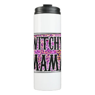 Halloween Leopard Witchy Mama Birthday Thermosbecher