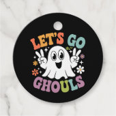 Halloween Let's Go Ghouls Ghost Retro-Kostüm Geschenkanhänger (Vorderseite)