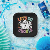 Halloween Let's Go Ghouls Ghost Retro-Kostüm Pappteller (Party)