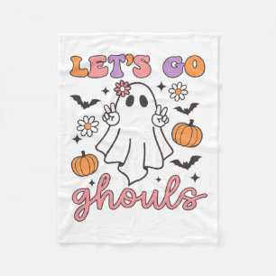 Halloween Let's Go Ghouls Ghost Retro Kostüm Wome Fleecedecke