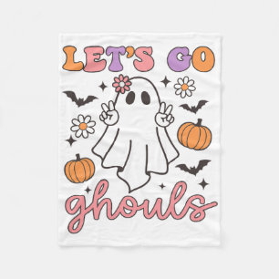 Halloween Let's Go Ghouls Ghost Retro Kostüm Wome Fleecedecke