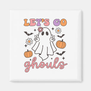 Halloween Let's Go Ghouls Ghost Retro Kostüm Wome Magnet
