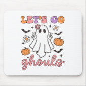 Halloween Let's Go Ghouls Ghost Retro Kostüm Wome Mousepad (Vorne)