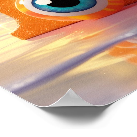 Halloween Letter E Monster Eye Classroom Wall Art  Poster (Ecke)